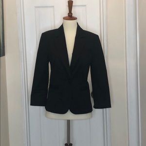 Club Monaco black 3/4 sleeve sateen blazer